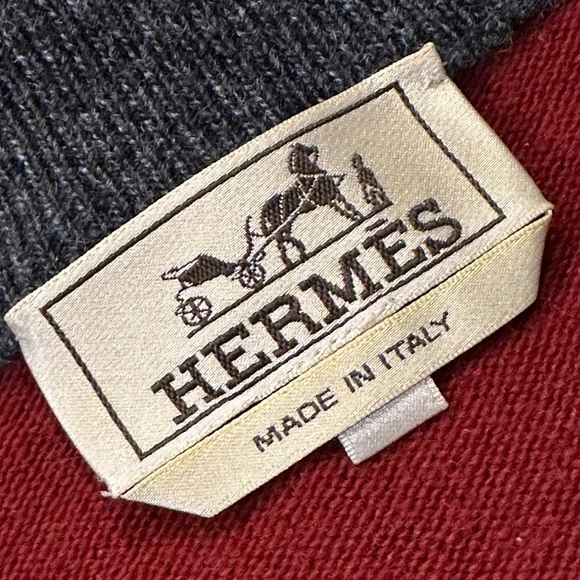 Hermes Quarter Button Neck Cashmere & Wool Jumper Mens L - Picture 11 of 16
